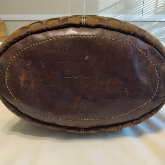 Coach Large Signature Logo Bucket Purse Shoulder Bag & Wallet Retro - Picture 8 of 16